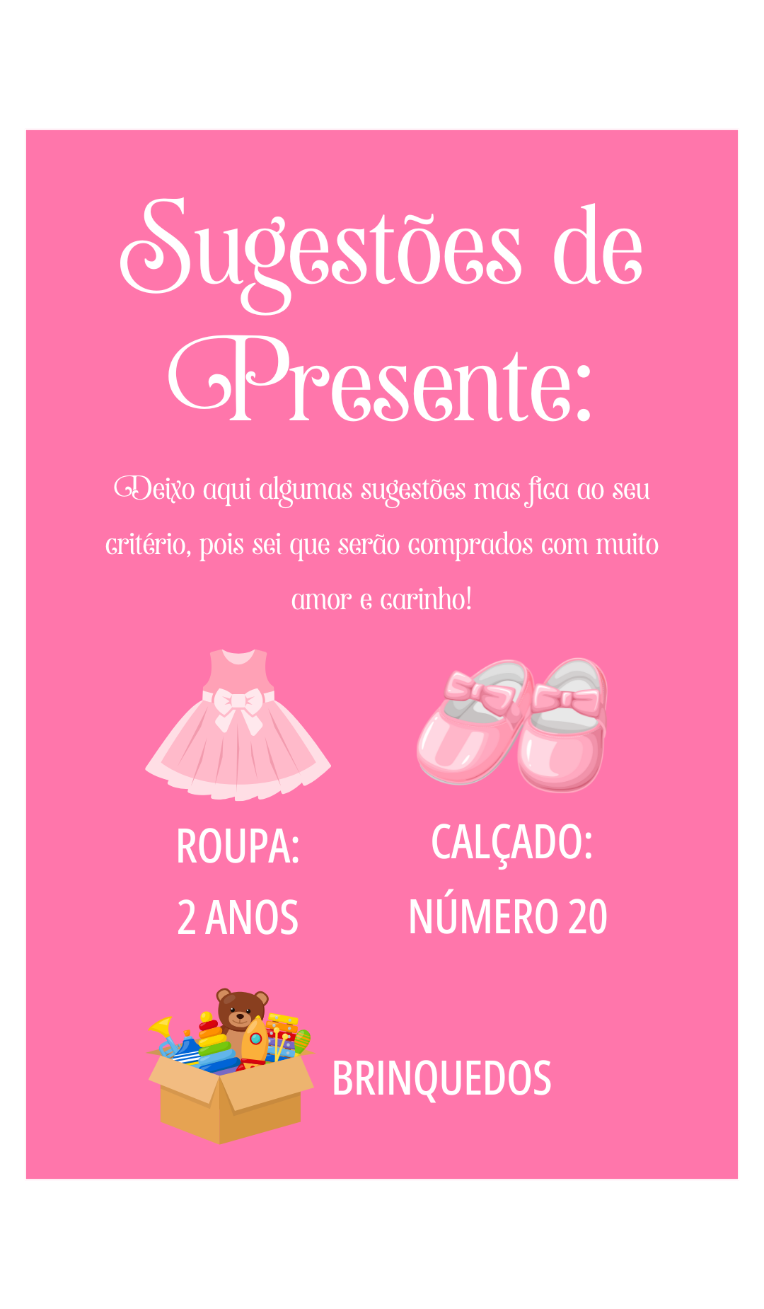 Sugestões de presente