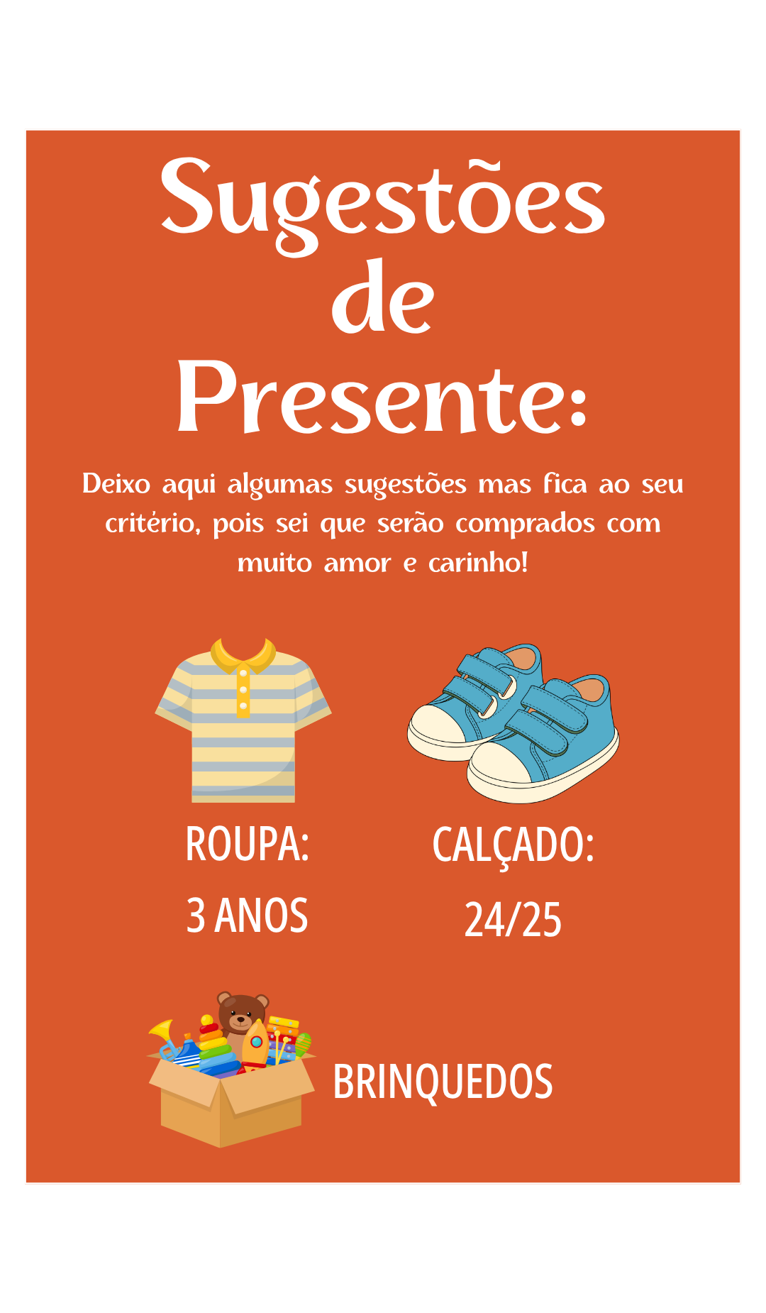 Sugestões de presente