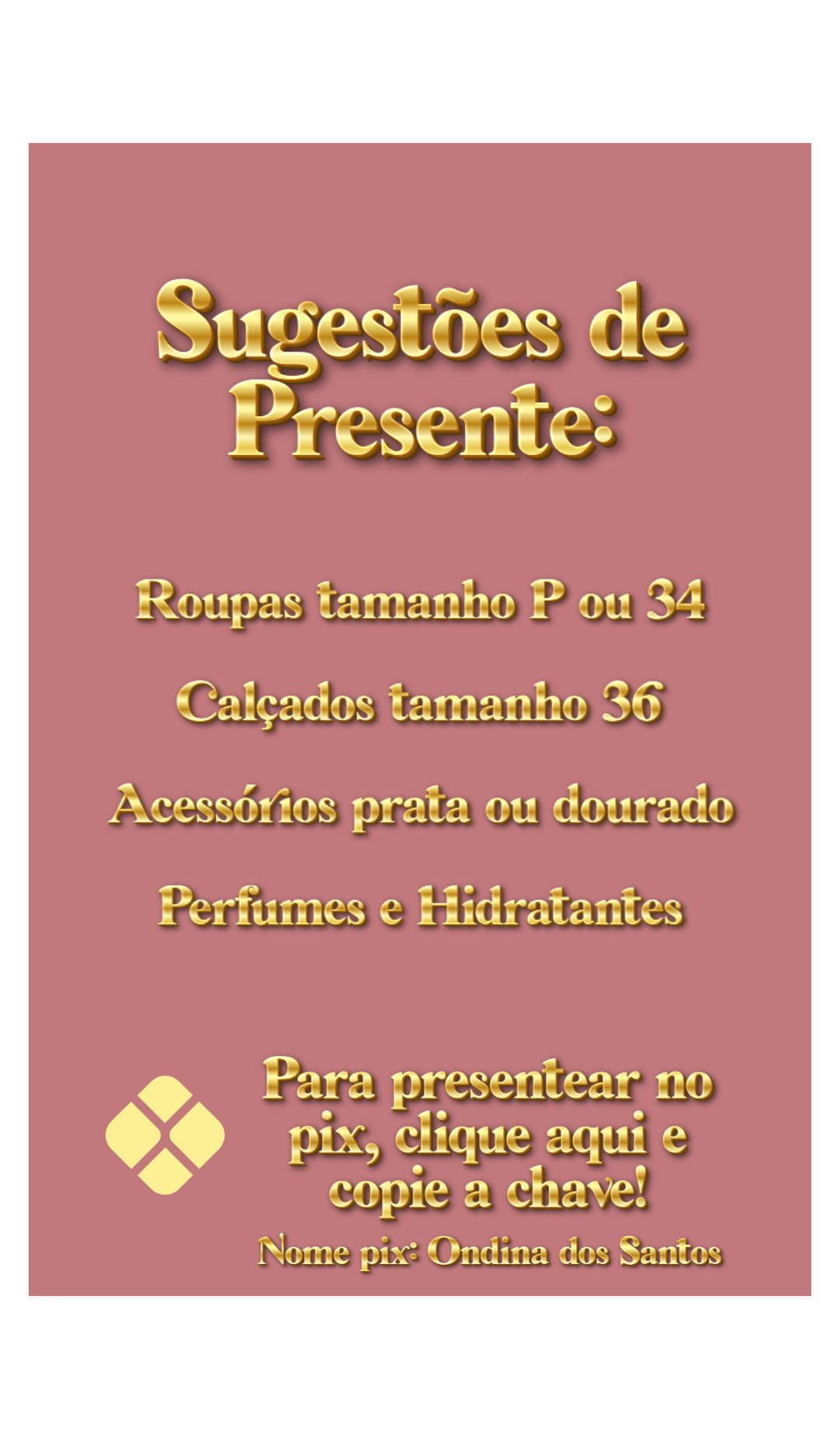 Sugestões de presente