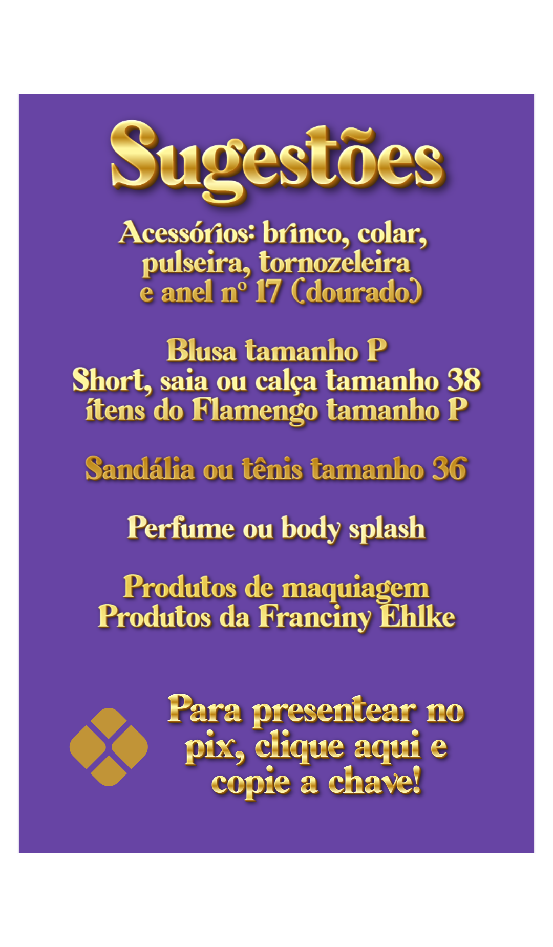 Sugestões de presente