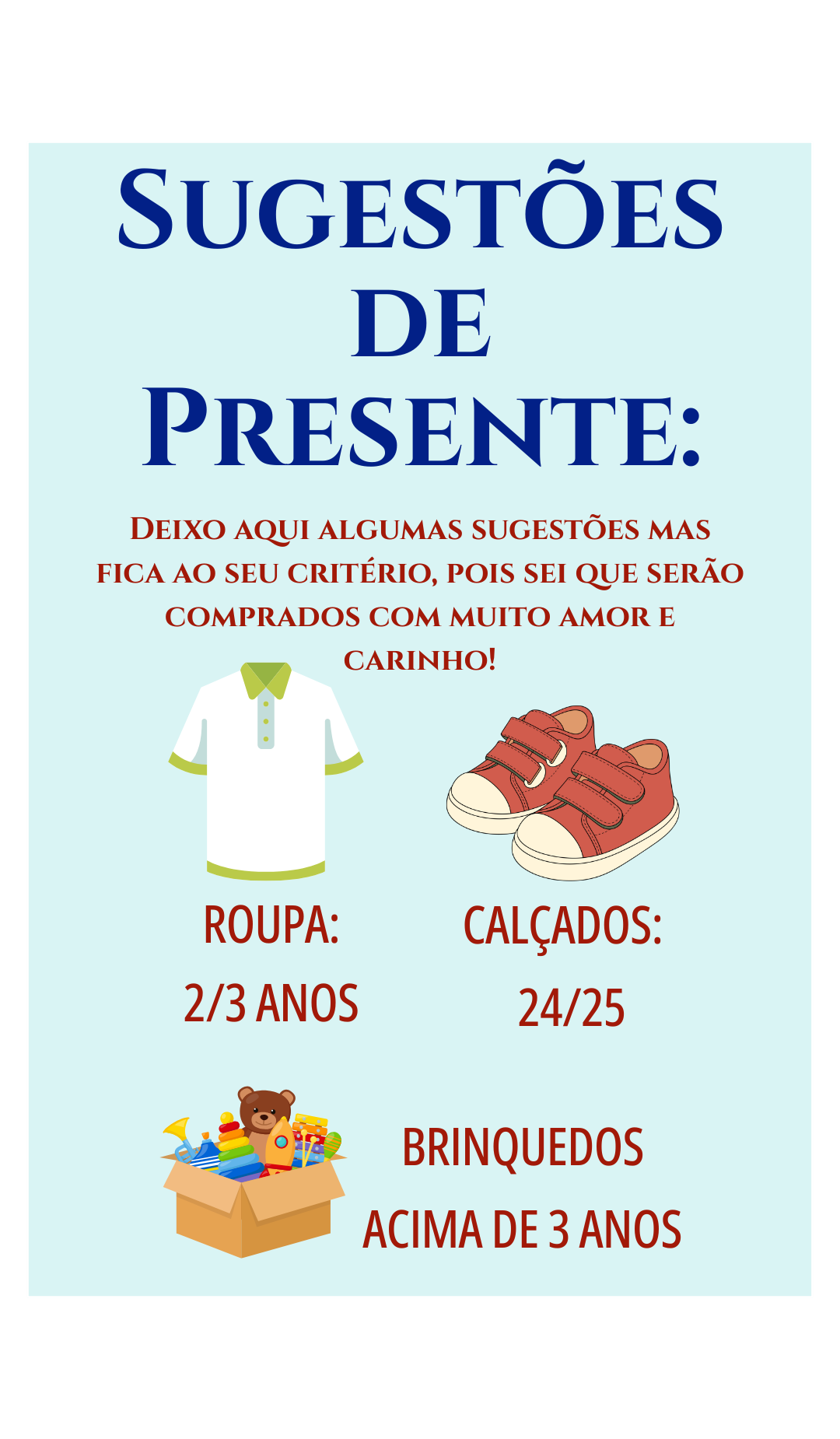 Sugestões de presente