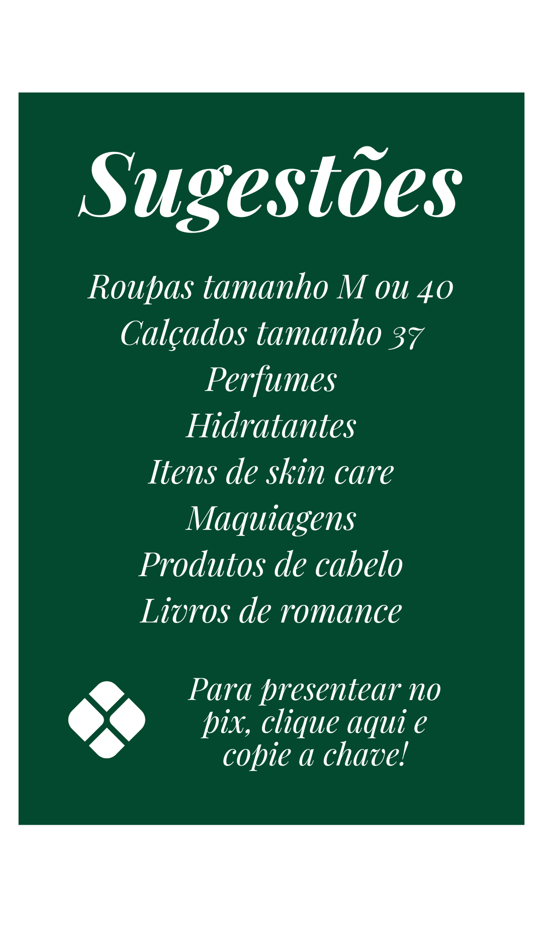 Sugestões de presente