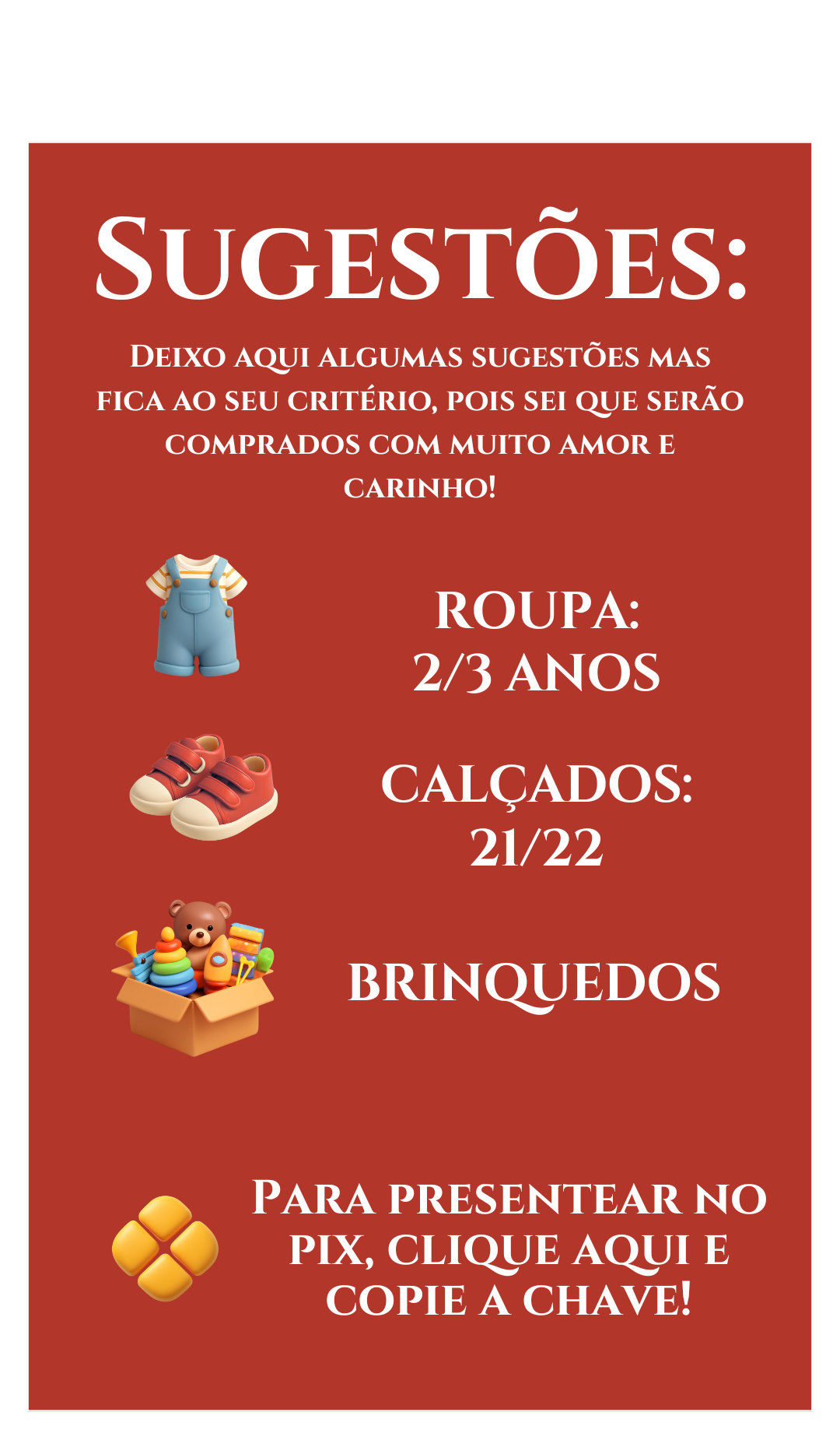 Sugestões de presente