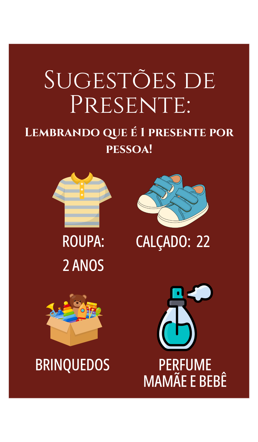 Sugestões de presente