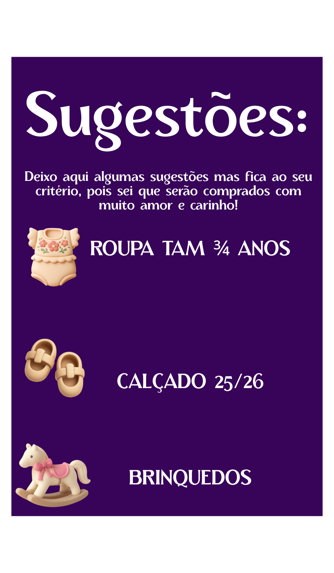 Sugestões de presente