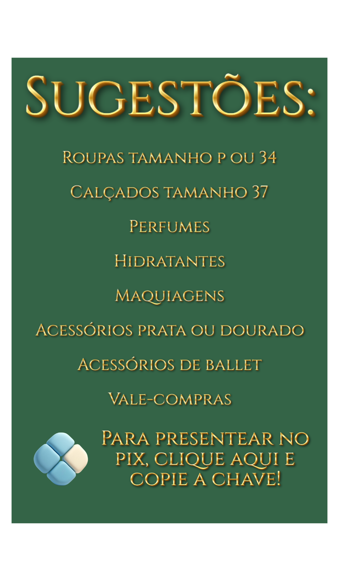 Sugestões de presente