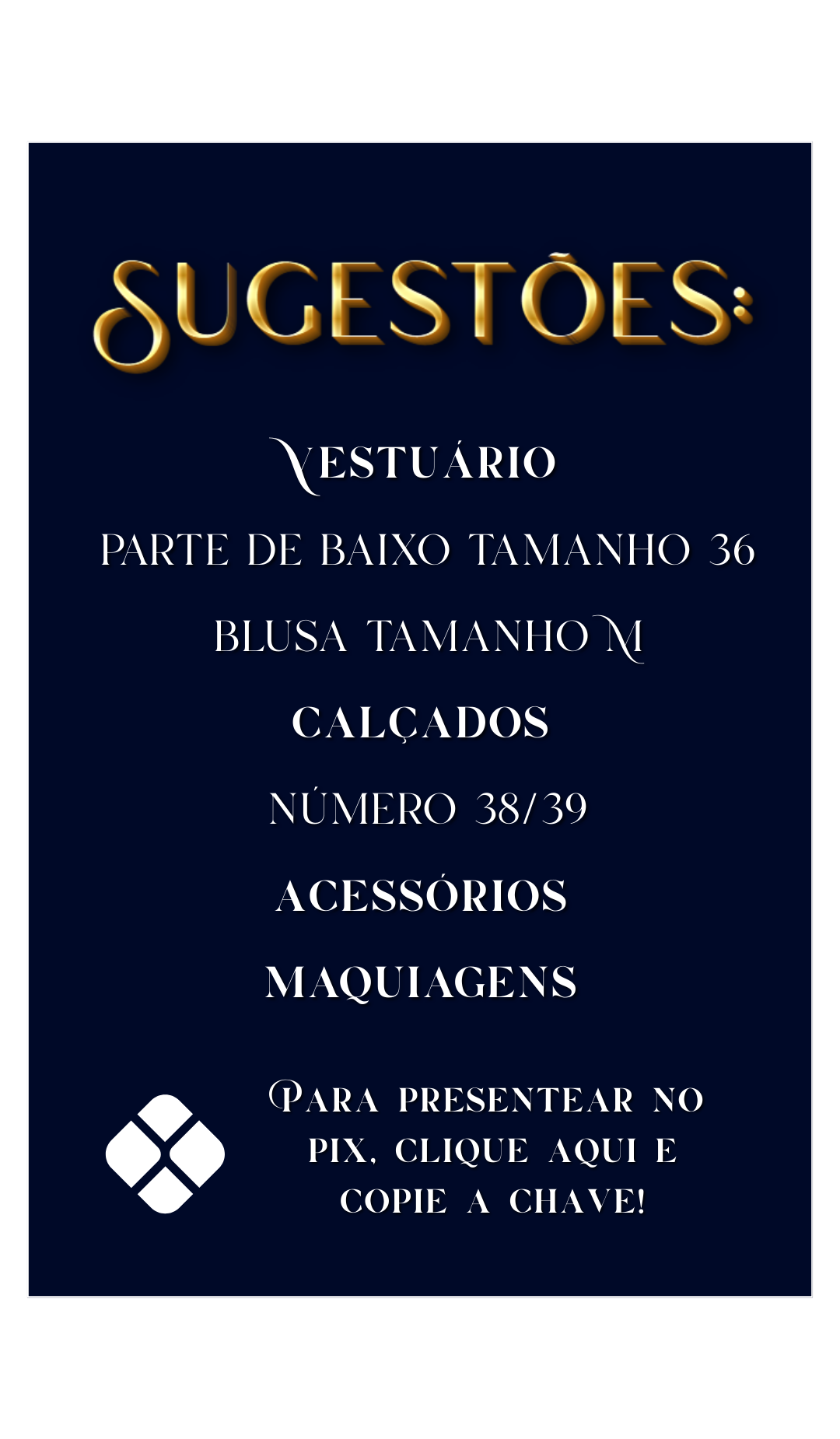 Sugestões de presente